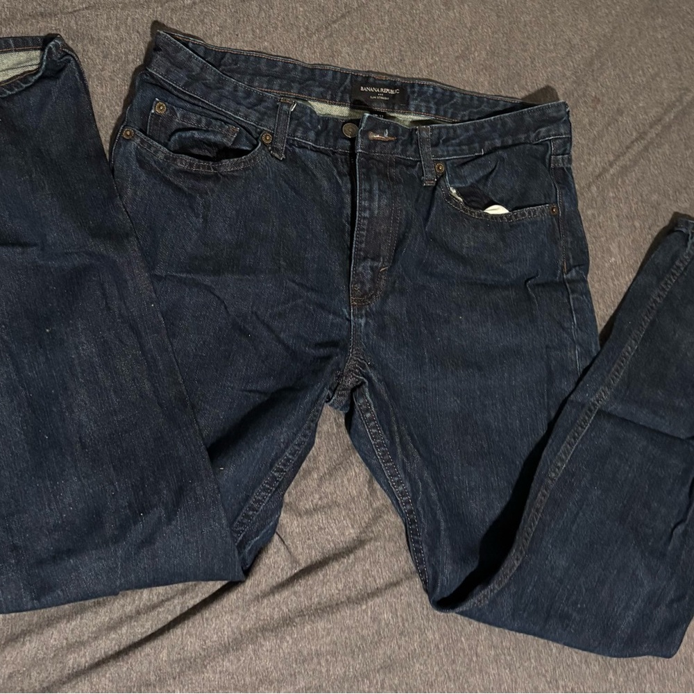 Banana Republic Men's Deep Indigo Straight Jeans